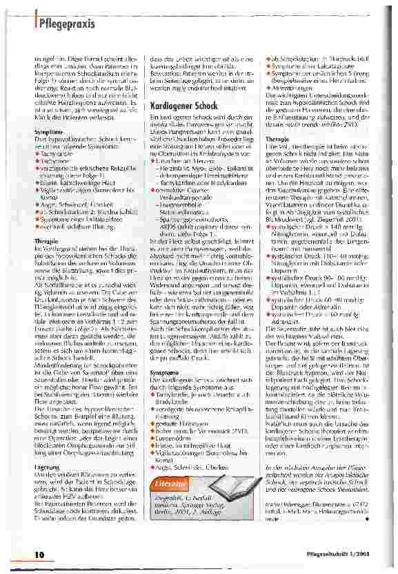 Vorschauseite 2: Schockformen: Die Ursachen bestimmt die Therapie Schock - Teil 3