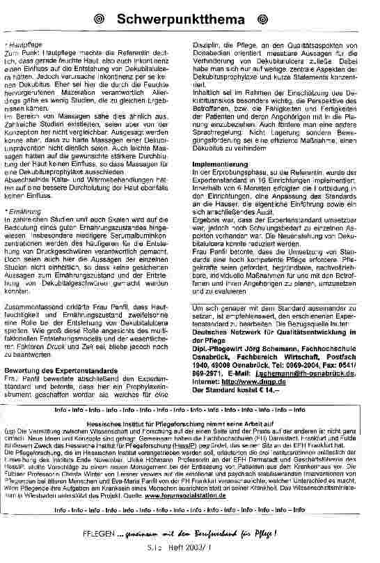 Vorschauseite 3: Expertenstandards in der Pflege am Beispiel des Expertenstandards Dekubitusprophylaxe, E.-M. Panfil Eine Tagungsdokumentation, Teil 1