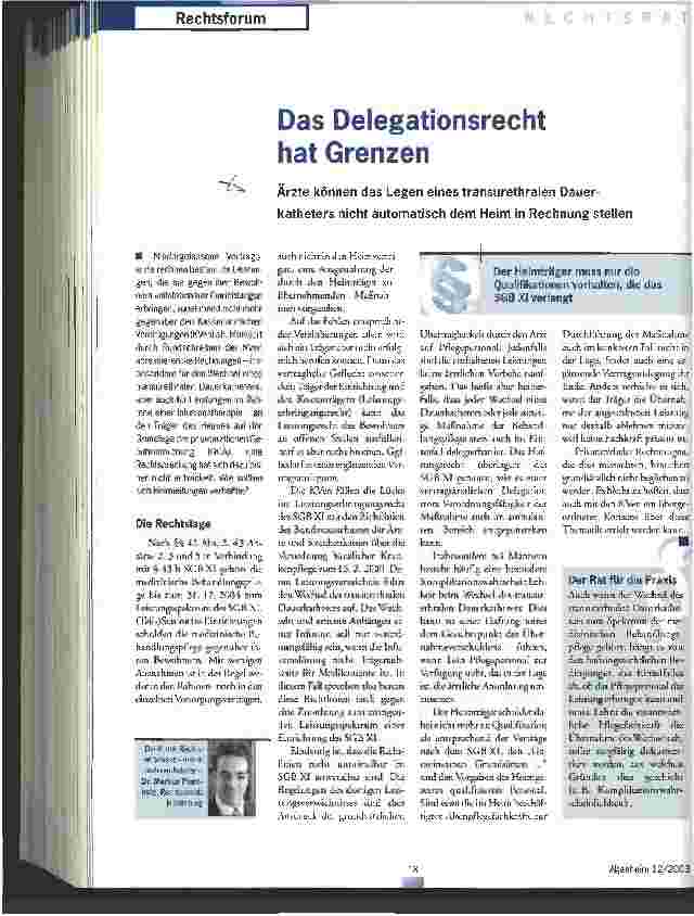 Vorschauseite 1: Das Delegationsrecht hat Grenzen