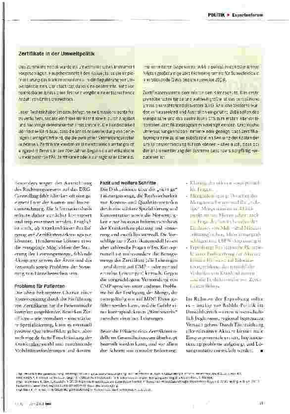 Vorschauseite 3: Ist Zertifikatehandel sinnvoll?