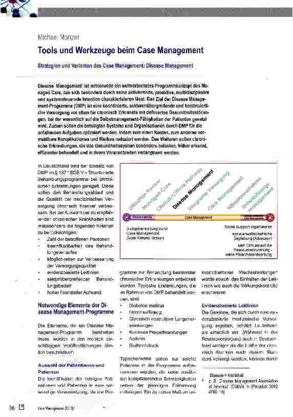 Vorschauseite 1: Tools und Werkzeuge beim Case Management