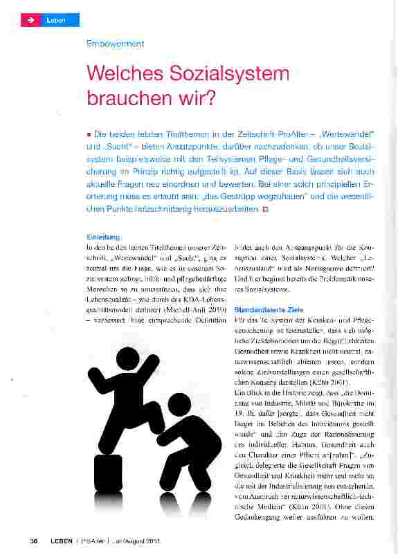 Vorschauseite 1: Welches Sozialsystem brauchen wir?