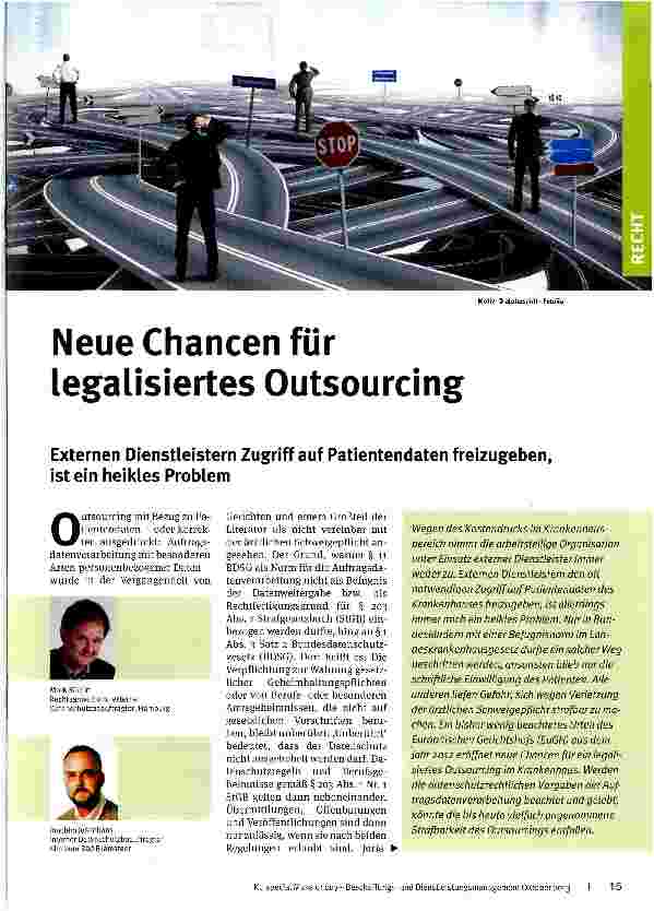 Vorschauseite 1: Neue Chancen für legalisiertes Outsourcing