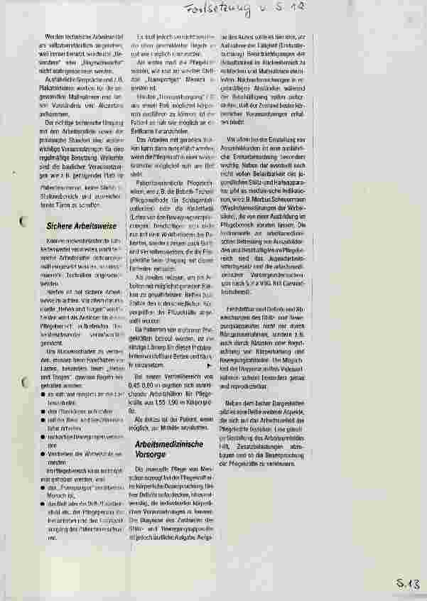 Vorschauseite 2: Prävention von Rückenbeschwerden bei Pflegekräften
