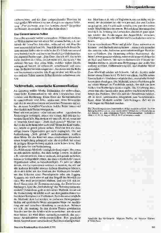 Vorschauseite 3: Die Feldenkrais-Methode