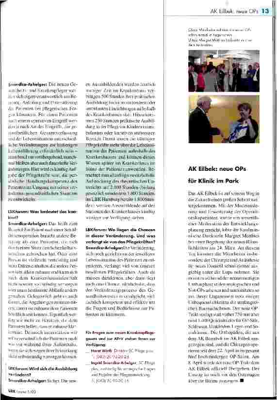 Vorschauseite 2: Das neue Krankenpflegegesetz - stärker am Patienten orientiert