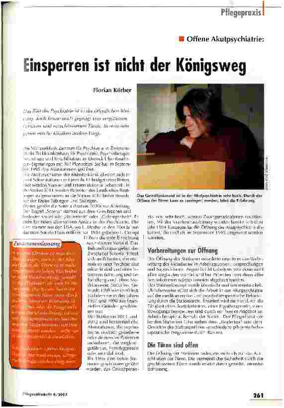 Vorschauseite 1: Einsperren ist nicht der Königsweg