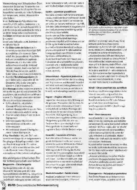 Vorschauseite 2: Ätherische Öle in der Hebammenarbeit