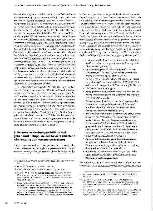 Vorschauseite 5: Personalrat und Gewerkschaften - Aspekte ihrer Interessenvertretung in der Dienststelle