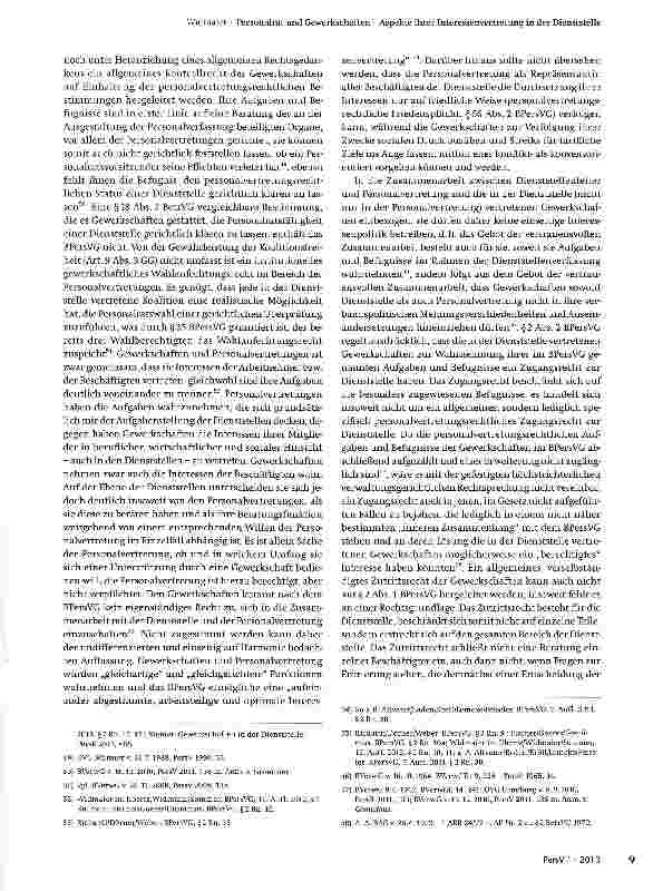 Vorschauseite 6: Personalrat und Gewerkschaften - Aspekte ihrer Interessenvertretung in der Dienststelle