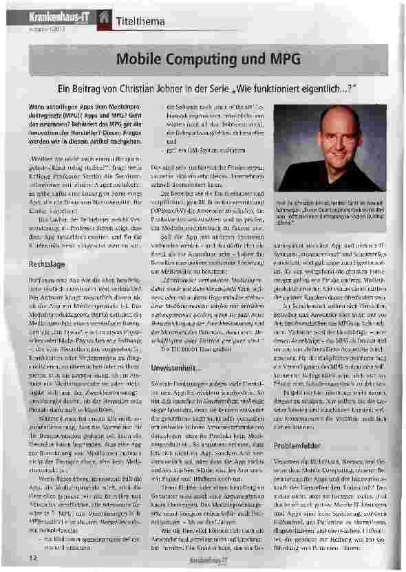 Vorschauseite 1: Mobile Computing und MPG