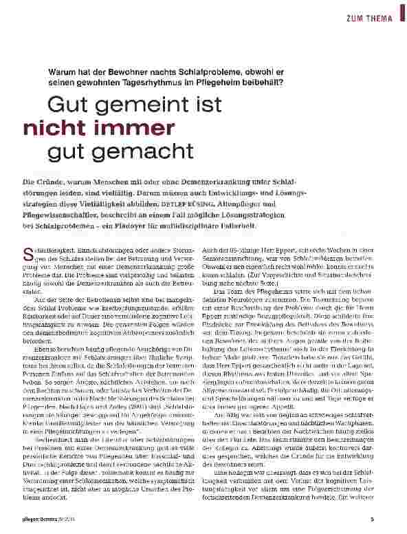 Vorschauseite 2: Gut gemeint ist nicht immer gut gemacht