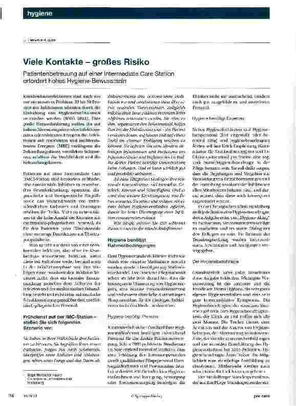 Vorschauseite 1: Viele Kontakte - großes Risiko