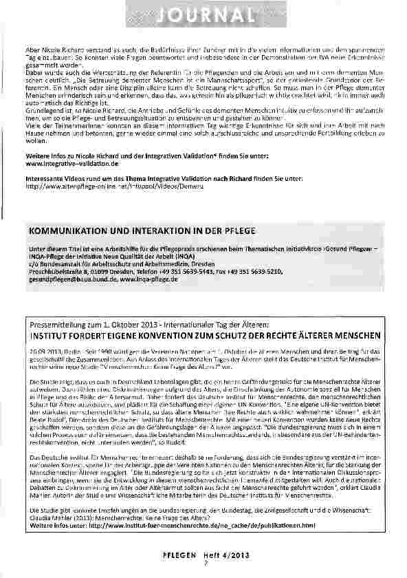 Vorschauseite 3: DEMENZ, ERNÄHRUNG UND INTEGRATIVE VALIDATION® NACH RICHARD