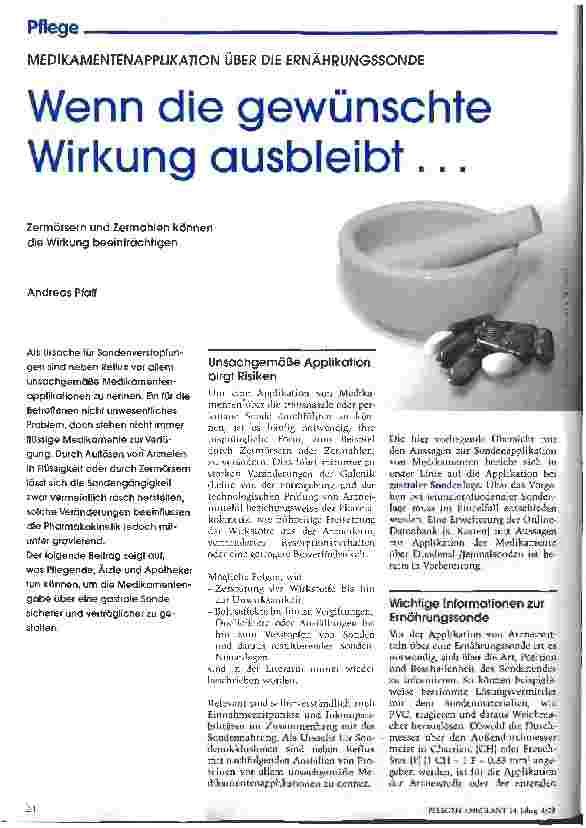 Vorschauseite 1: Wenn die gewünschte Wirkung ausbleibt ...