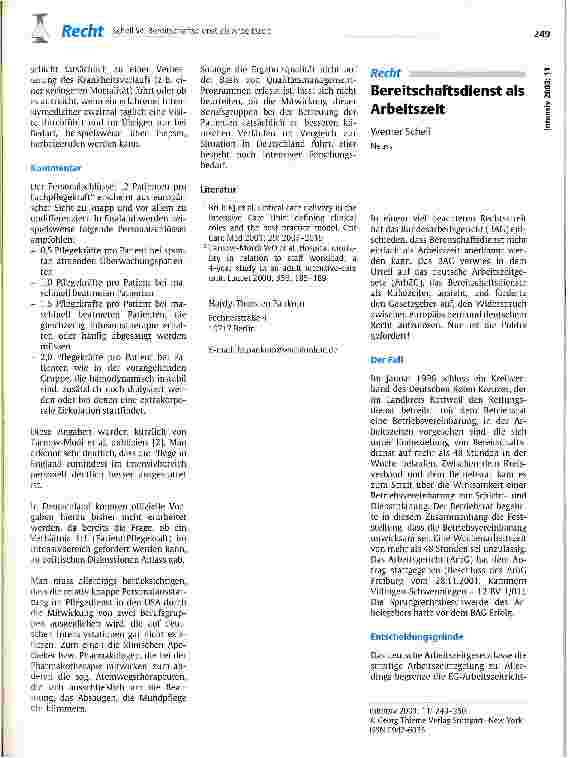 Vorschauseite 2: Organisation der Intensivpflege: Die Rolle der verschiedenen Berufsgruppen
