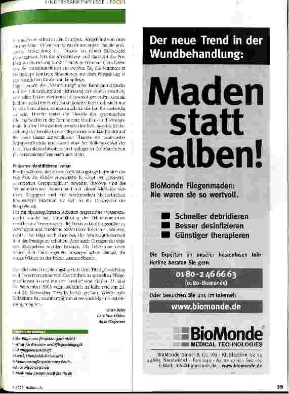 Vorschauseite 2: Fortbildungstage Häusliche Kinderkrankenpflege werden fortgesetzt