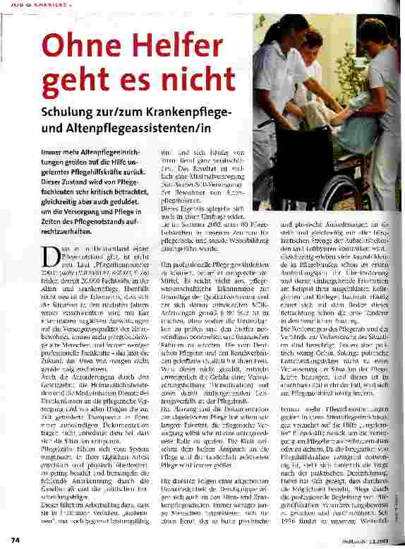 Vorschauseite 1: Ohne Helfer geht es nicht