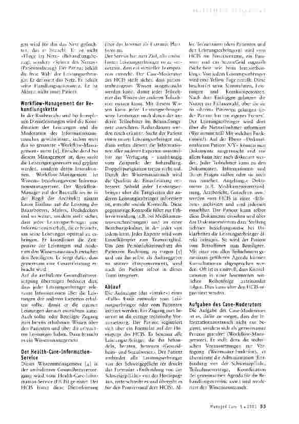 Vorschauseite 2: Wissensmanagement undCase-Moderation in der ambulanten Gesundheitsversorgung