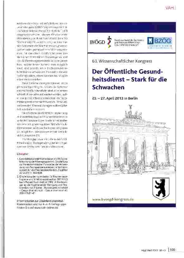 Vorschauseite 2: Kontrollmaßnahmen bei der Anwendung von Tuchspendersystemen für die Flächen desinfektion in Abhängigkeit vom Risikoprofil