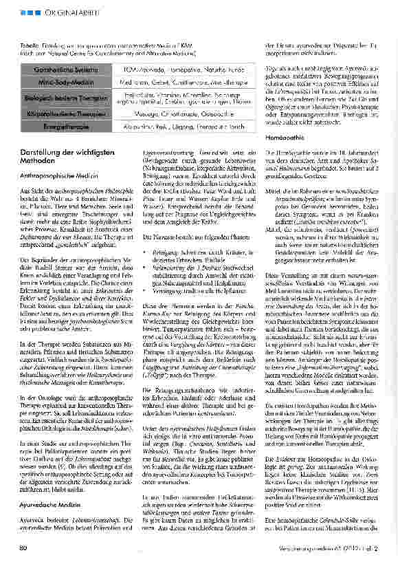Vorschauseite 2: Komplementäre und Alternative Medizin in der Onkologie