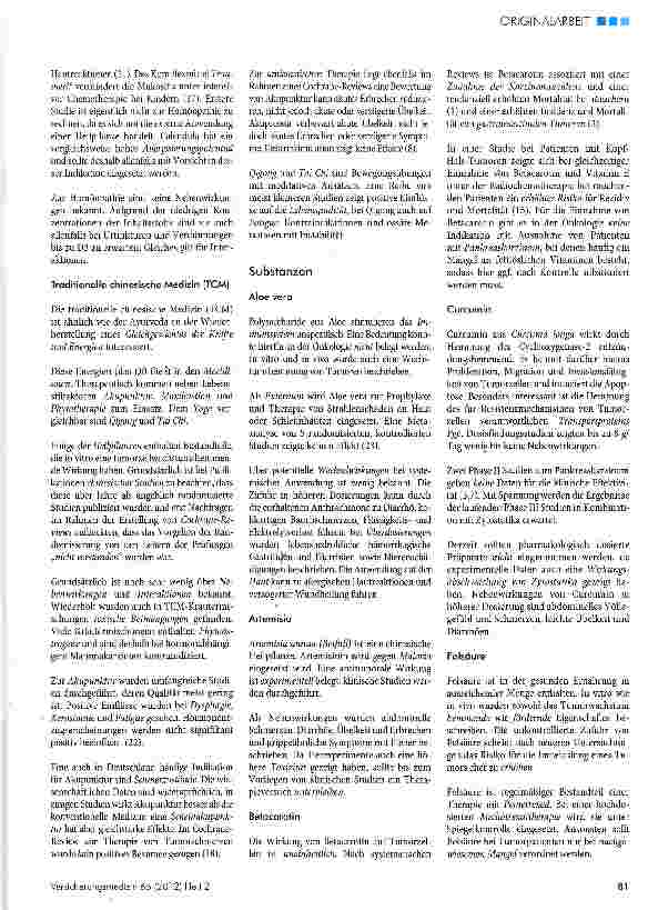 Vorschauseite 3: Komplementäre und Alternative Medizin in der Onkologie