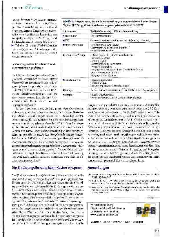 Vorschauseite 3: Enterale Ernährung optimiert Outcome und Kosten