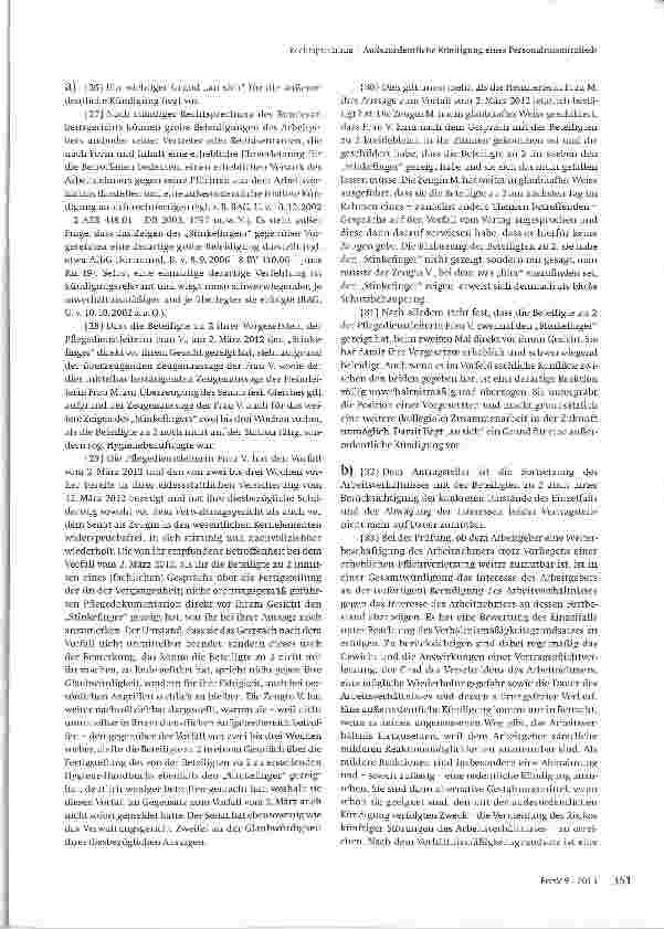 Vorschauseite 3: Außerordentliche Kündigung eines Personalratsmitglieds