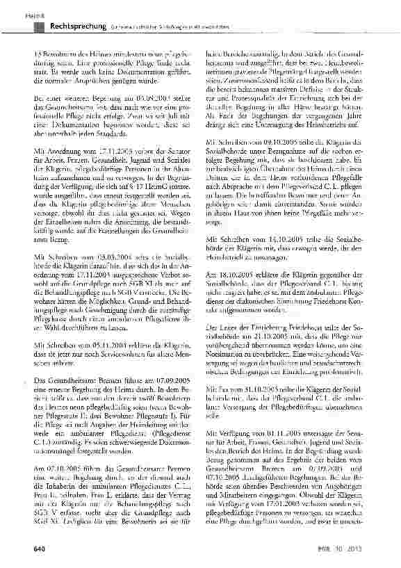 Vorschauseite 3: Zur heimaufsichtlichen Schließung eines Altenwohnheims HeimG § 11 Abs. 2 Nr. 1, § 19 Abs. 1; VwGO § 113 Abs. 1 Satz 4