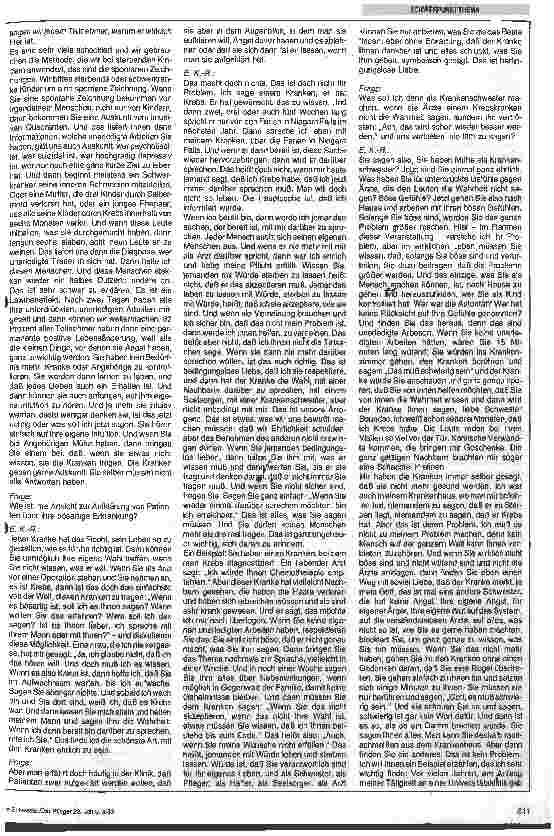 Vorschauseite 2: Unerledigte Arbeiten: Fragen an Elisabeth Kübler-Ross