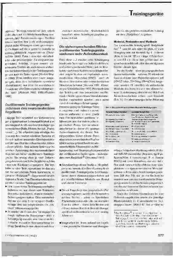 Vorschauseite 2: Die Wirkung eines oszillierenden Muskel-Trainingsgeräts auf Rumpf und obere Extremität