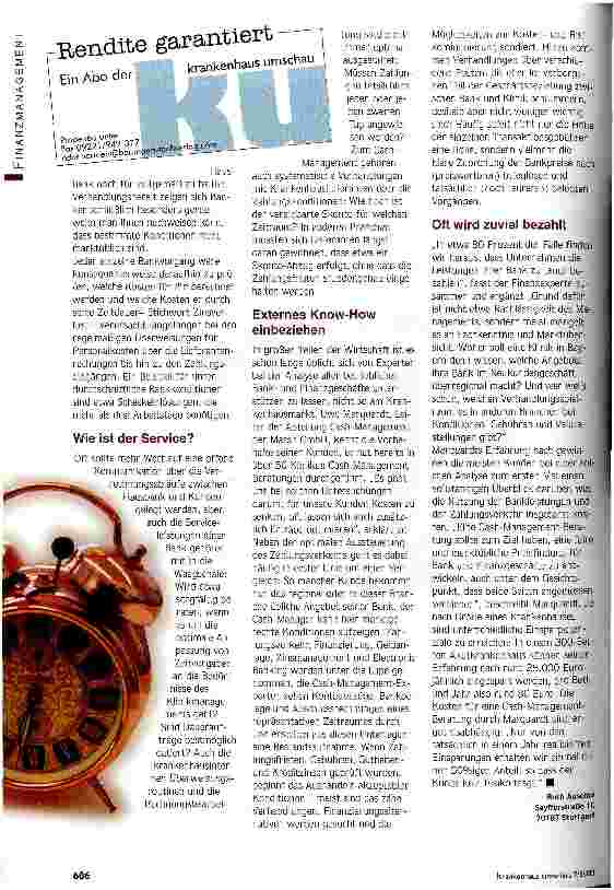 Vorschauseite 3: Damit es kein böses Erwachen gibt Cash-Management vor dem Hintergrund der aktuellen Veränderungen im Bankenwesen