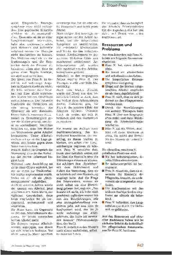 Vorschauseite 2: Pflege von Menschen mit Suchterkrankungen 4. Platz B. Braun-Preis