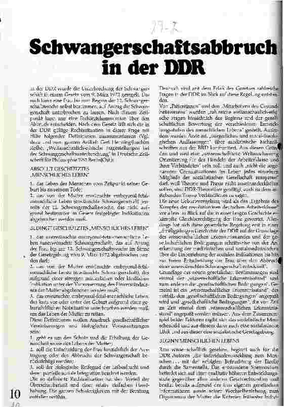 Vorschauseite 1: Schwangerschaftsabbruch in der DDR