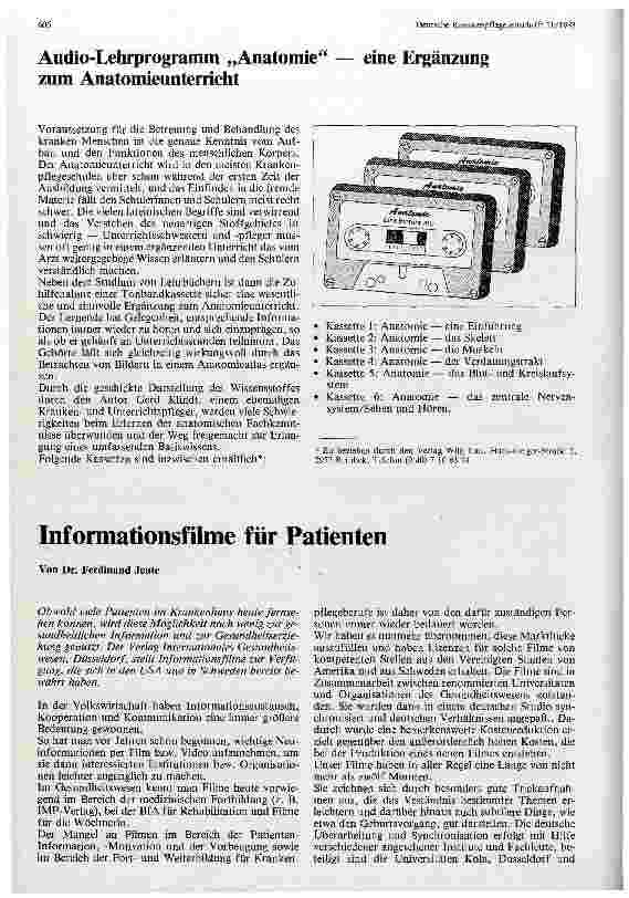 Vorschauseite 1: Informationsfilme für Patienten
