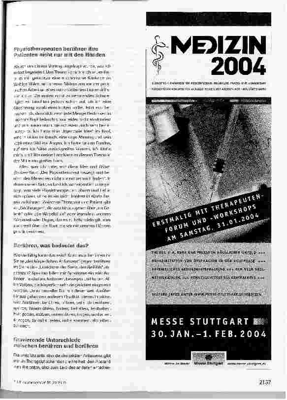 Vorschauseite 2: Wer berührt wen in der Therapie?