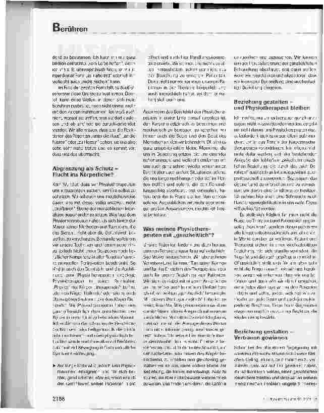 Vorschauseite 3: Wer berührt wen in der Therapie?