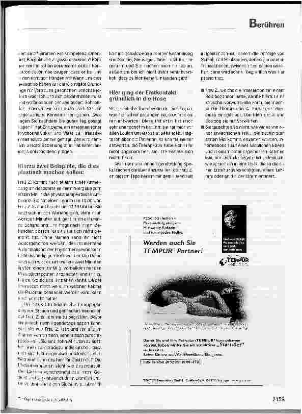 Vorschauseite 4: Wer berührt wen in der Therapie?