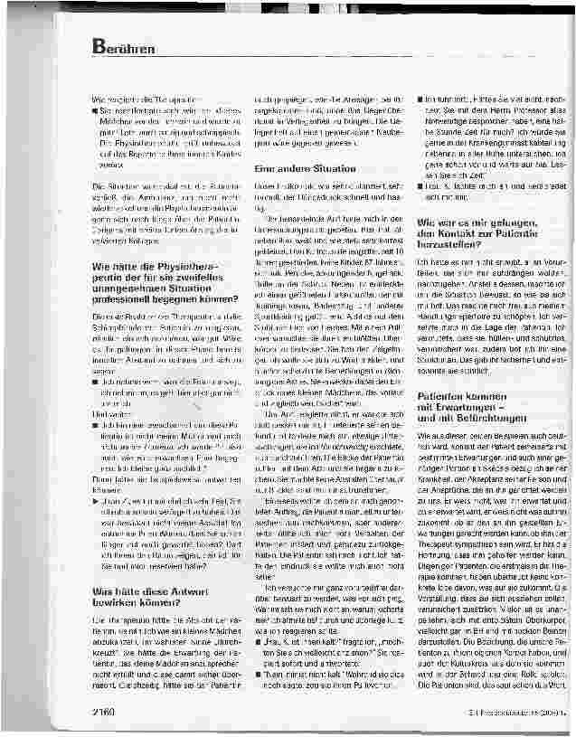 Vorschauseite 5: Wer berührt wen in der Therapie?
