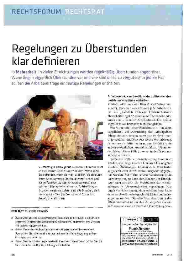 Vorschauseite 1: Regelungen zu Überstunden klar definieren