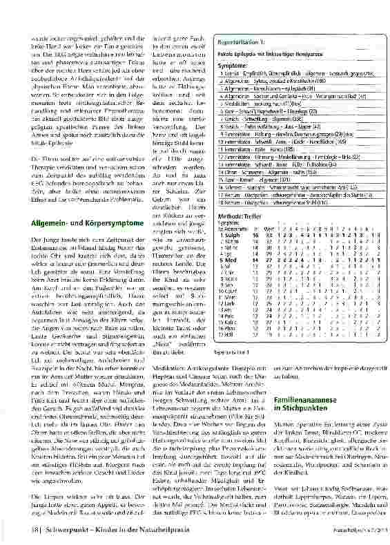 Vorschauseite 2: Epilepsie und Klassische Homöopathie