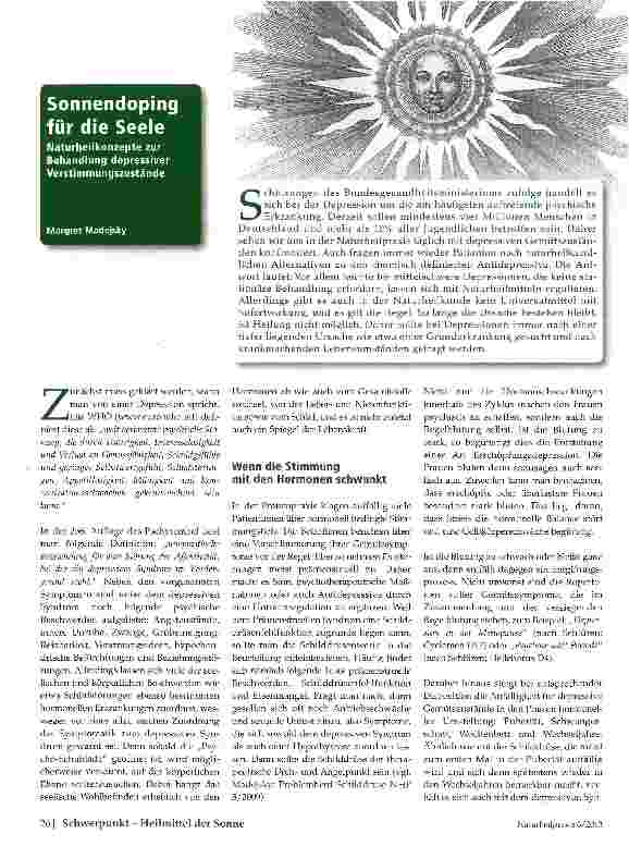 Vorschauseite 1: Sonnendoping für die Seele