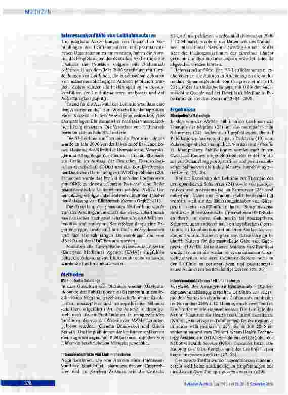 Vorschauseite 4: Besteht ein Einfluss pharmazeutischer Unternehmen auf Leitlinien?
