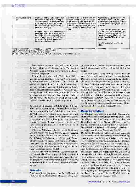 Vorschauseite 6: Besteht ein Einfluss pharmazeutischer Unternehmen auf Leitlinien?