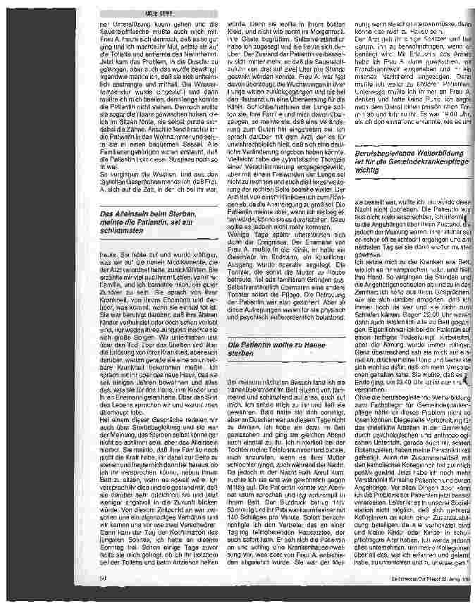Vorschauseite 3: Gemeindekrankenpflege 1. Folge: Das einmalige Angebot von Pflege reicht nicht aus