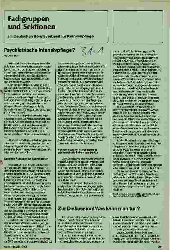 Vorschauseite 1: Psychiatrische Intensivpflege