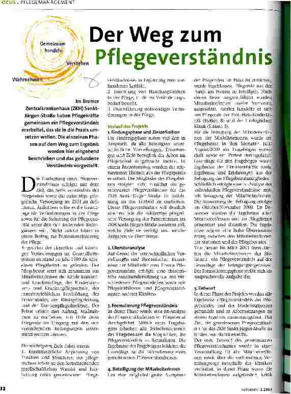 Vorschauseite 1: Der Weg zum Pflegeverständnis