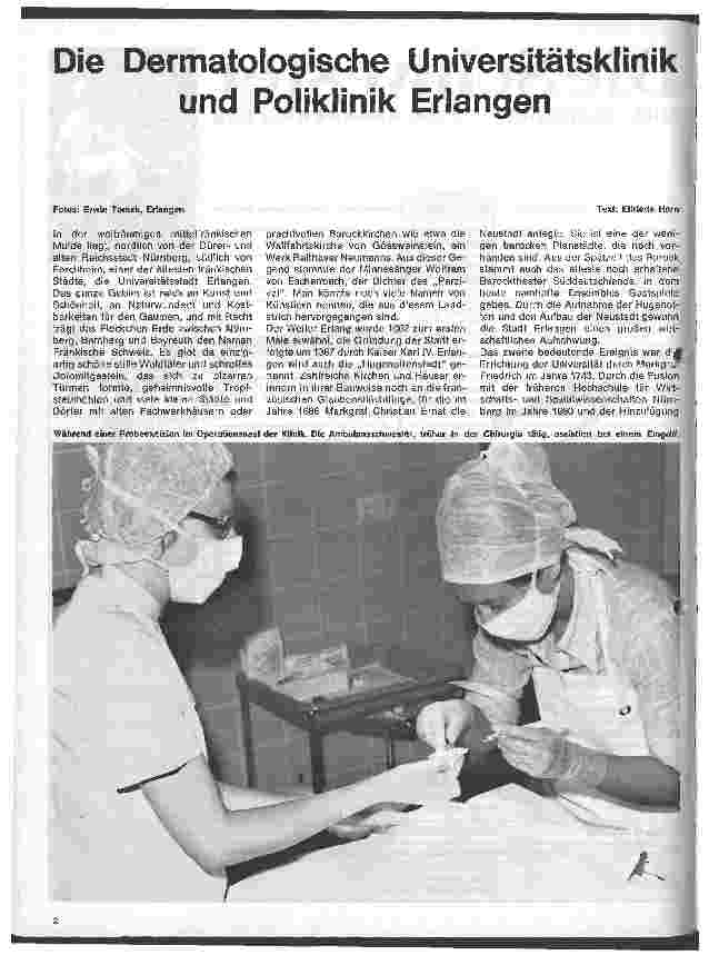 Vorschauseite 1: Die dermatologische Universitätsklinik und Poliklinik Erlangen