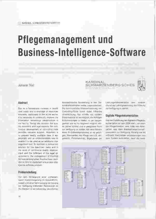 Vorschauseite 1: Pflegemanagement und Business-Intelligence-Software