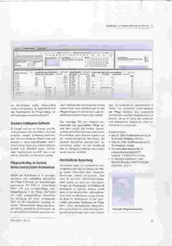 Vorschauseite 2: Pflegemanagement und Business-Intelligence-Software